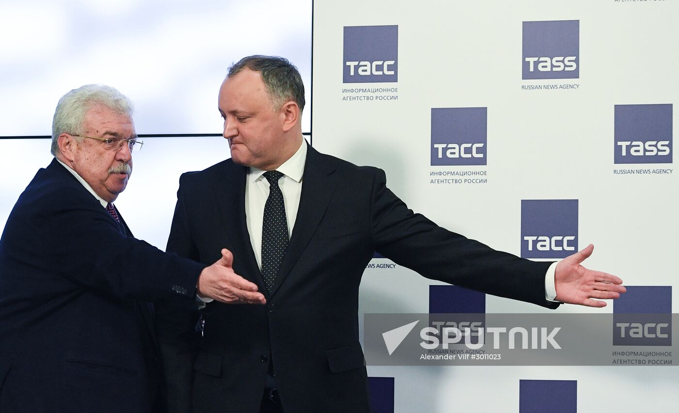 Press conference of President of Moldova Igor Dodon