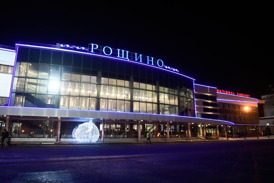 Opening of Roshchino airport after reconstruction in Tyumen