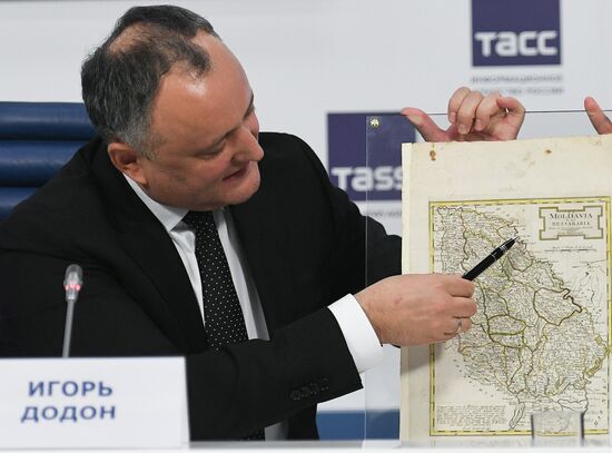 Press conference of President of Moldova Igor Dodon