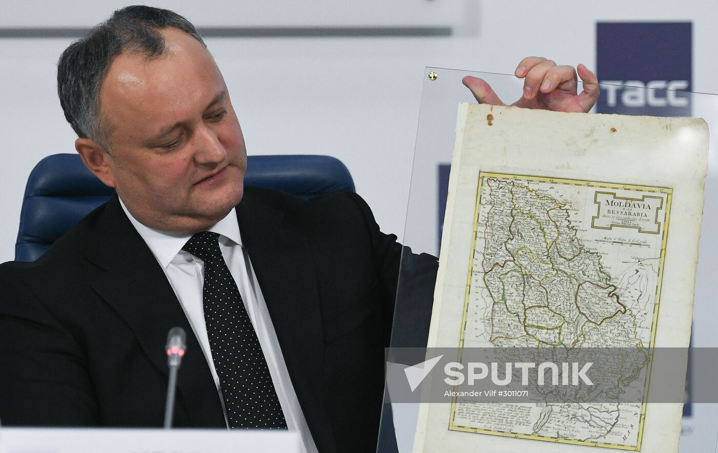 Press conference of President of Moldova Igor Dodon