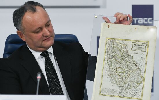 Press conference of President of Moldova Igor Dodon