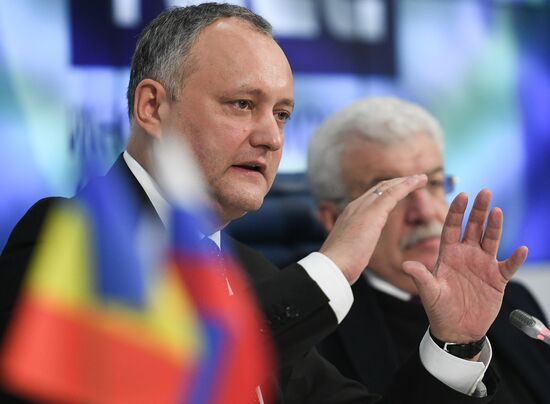 Press conference of President of Moldova Igor Dodon