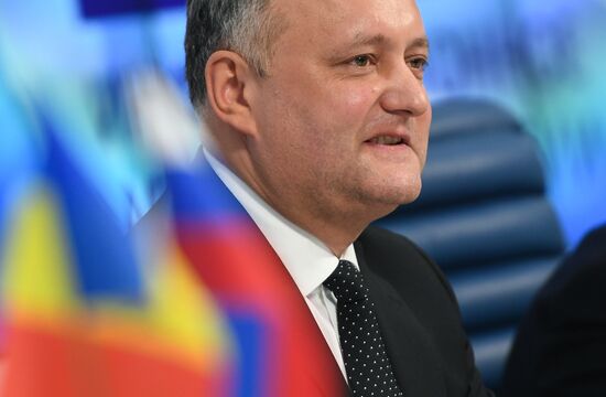 Press conference of President of Moldova Igor Dodon