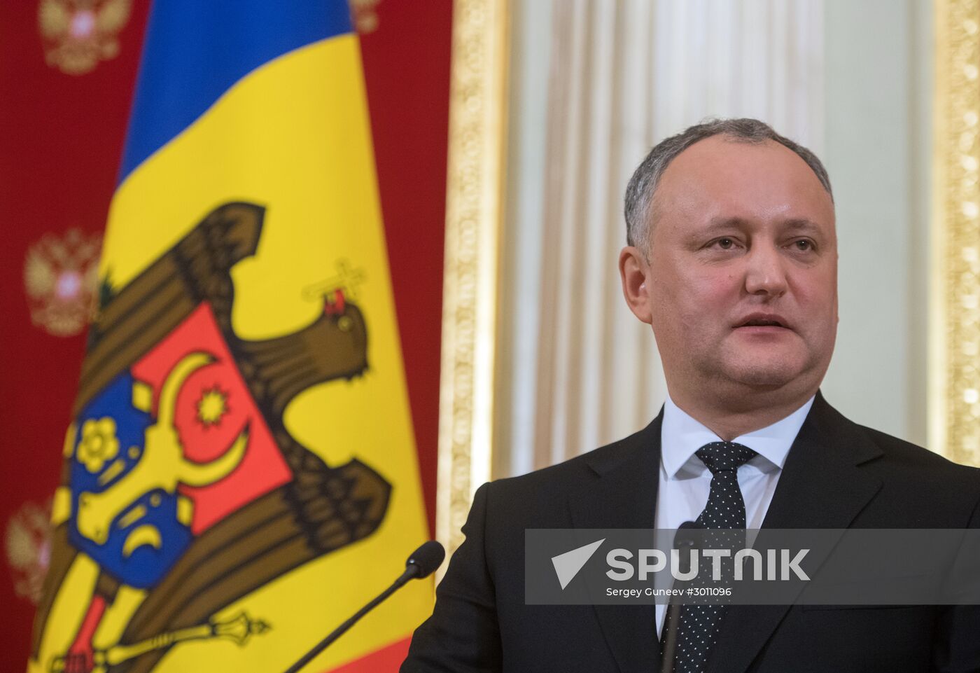 Russian President Vladimir Putin meets with President of Moldova Igor Dodon