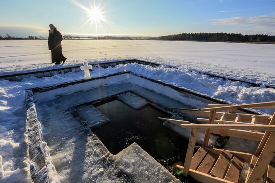 Epiphany celebrations at Joseph-Volokolamsk Monastery in Moscow Region