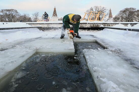 Epiphany celebrations at Joseph-Volokolamsk Monastery in Moscow Region