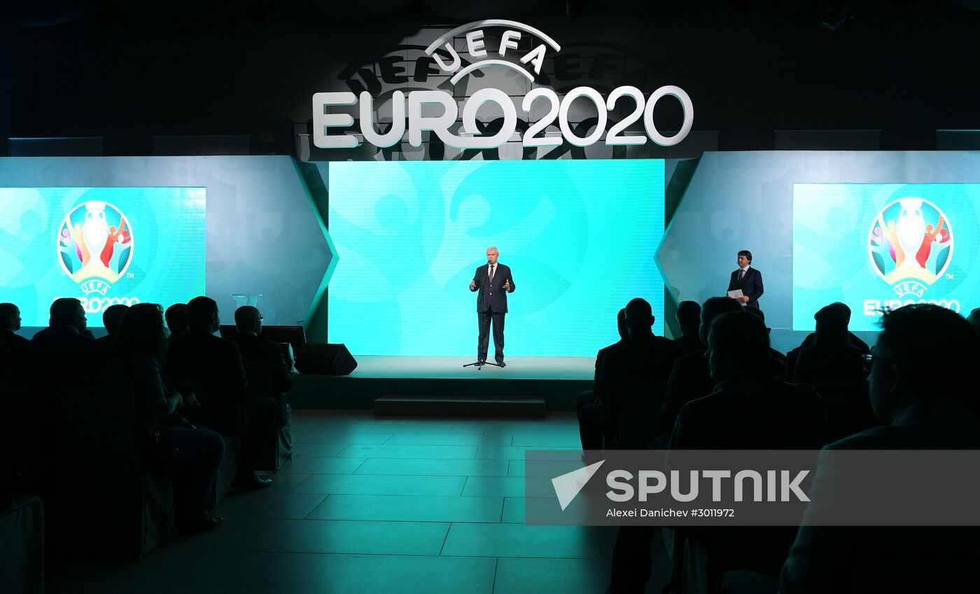 Presentation of official logo of St. Petersburg, UEFA Euro 2020 host city