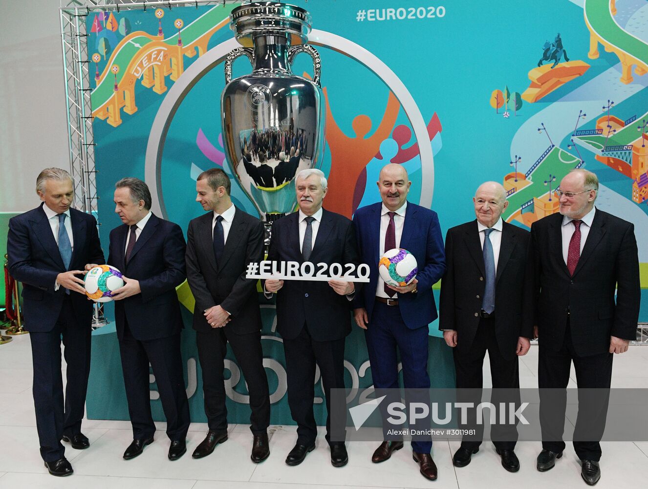 Presentation of official logo of St. Petersburg, UEFA Euro 2020 host city
