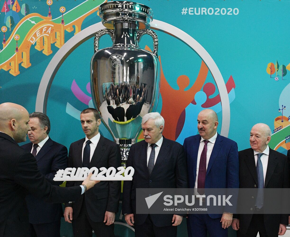 Presentation of official logo of St. Petersburg, UEFA Euro 2020 host city