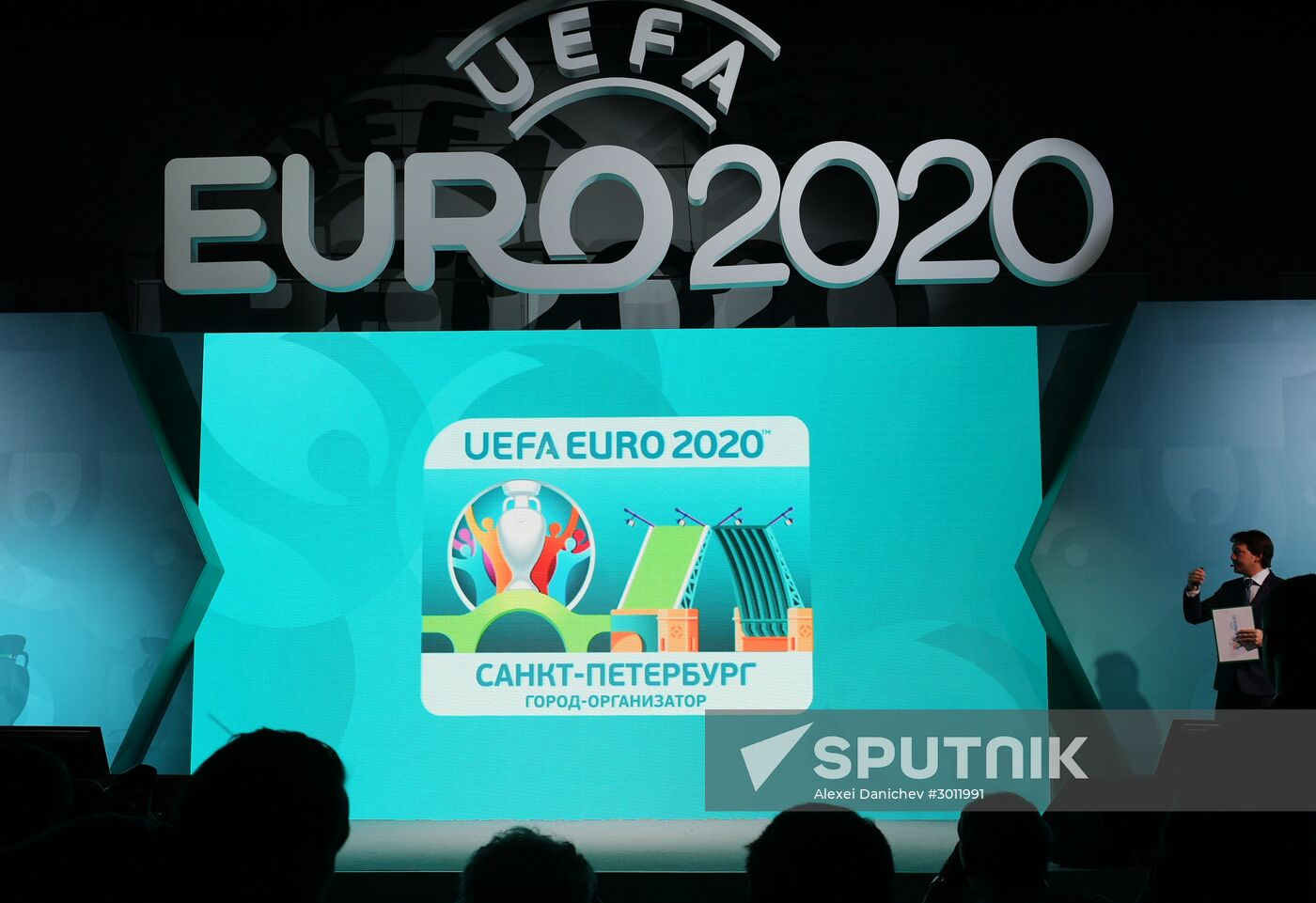 Presentation of official logo of St. Petersburg, UEFA Euro 2020 host city