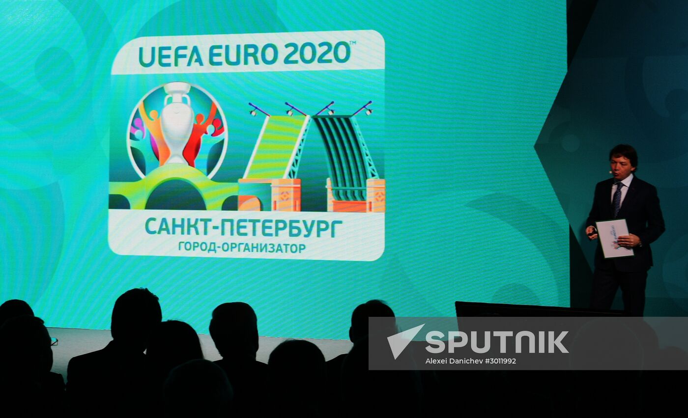 Presentation of official logo of St. Petersburg, UEFA Euro 2020 host city