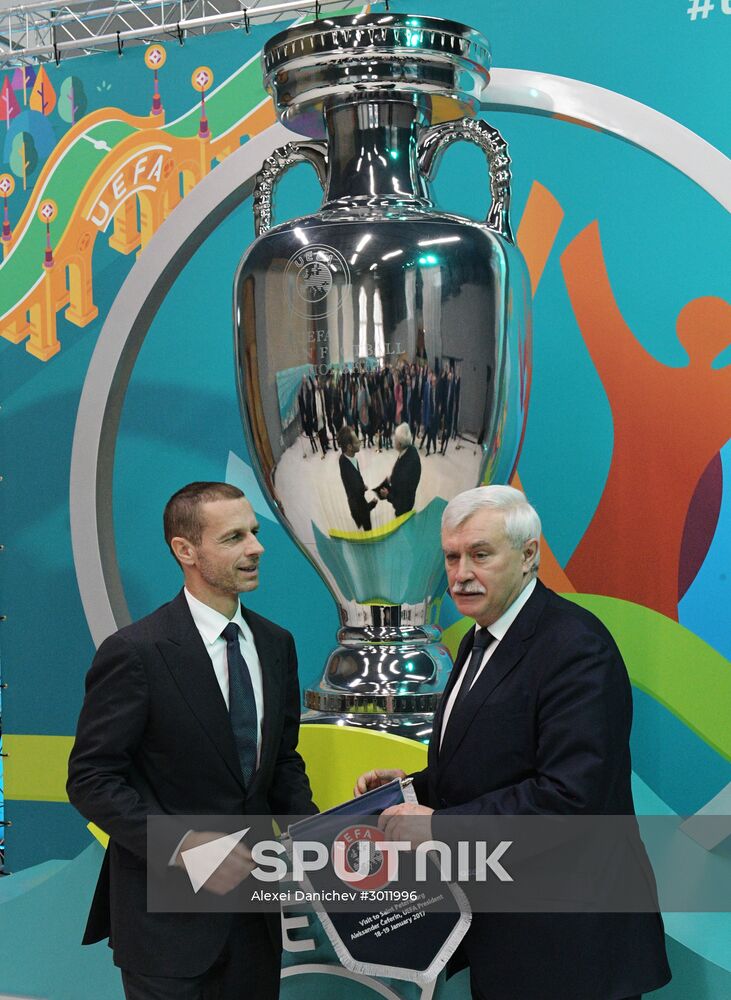 Presentation of official logo of St. Petersburg, UEFA Euro 2020 host city
