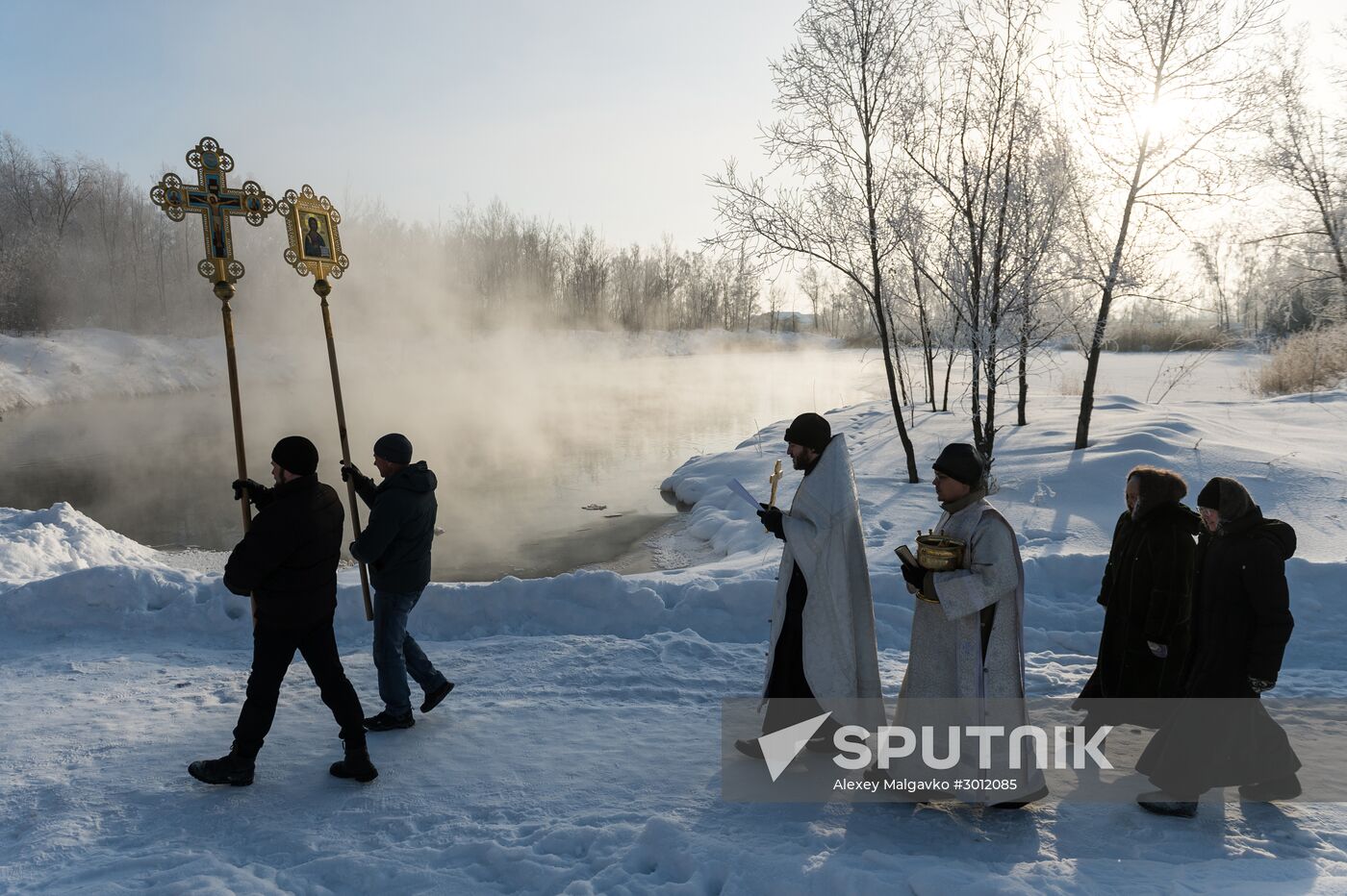 Epiphany Day celebrations in Russian cities