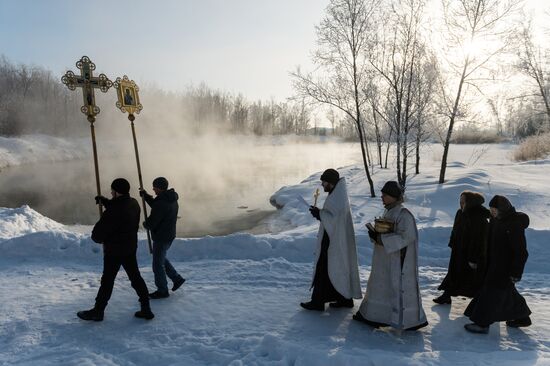 Epiphany Day celebrations in Russian cities
