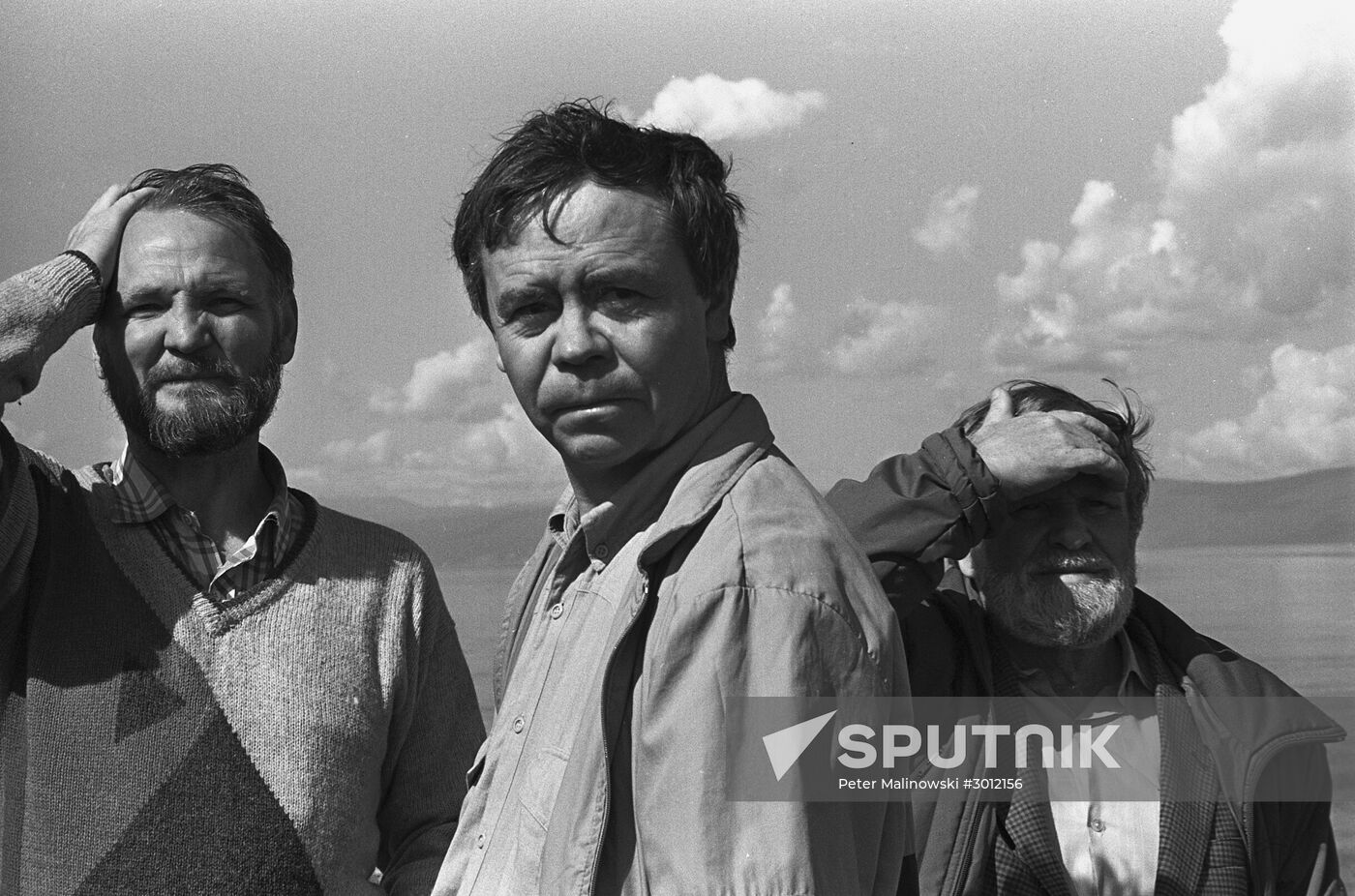 Writers Vladimir Krupin, Valentin Rasputin and Vasily Belov