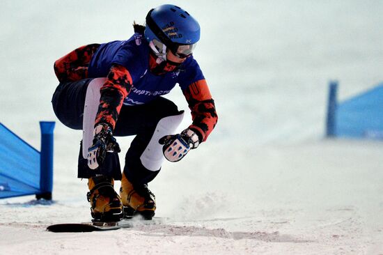 Russian snowboarding championships. Parallel giant slalom