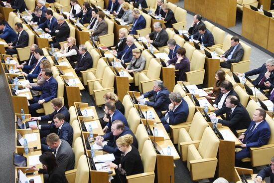 State Duma plenary meeting