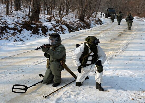 Pacific Fleet's detached combat engineers battalion exercises
