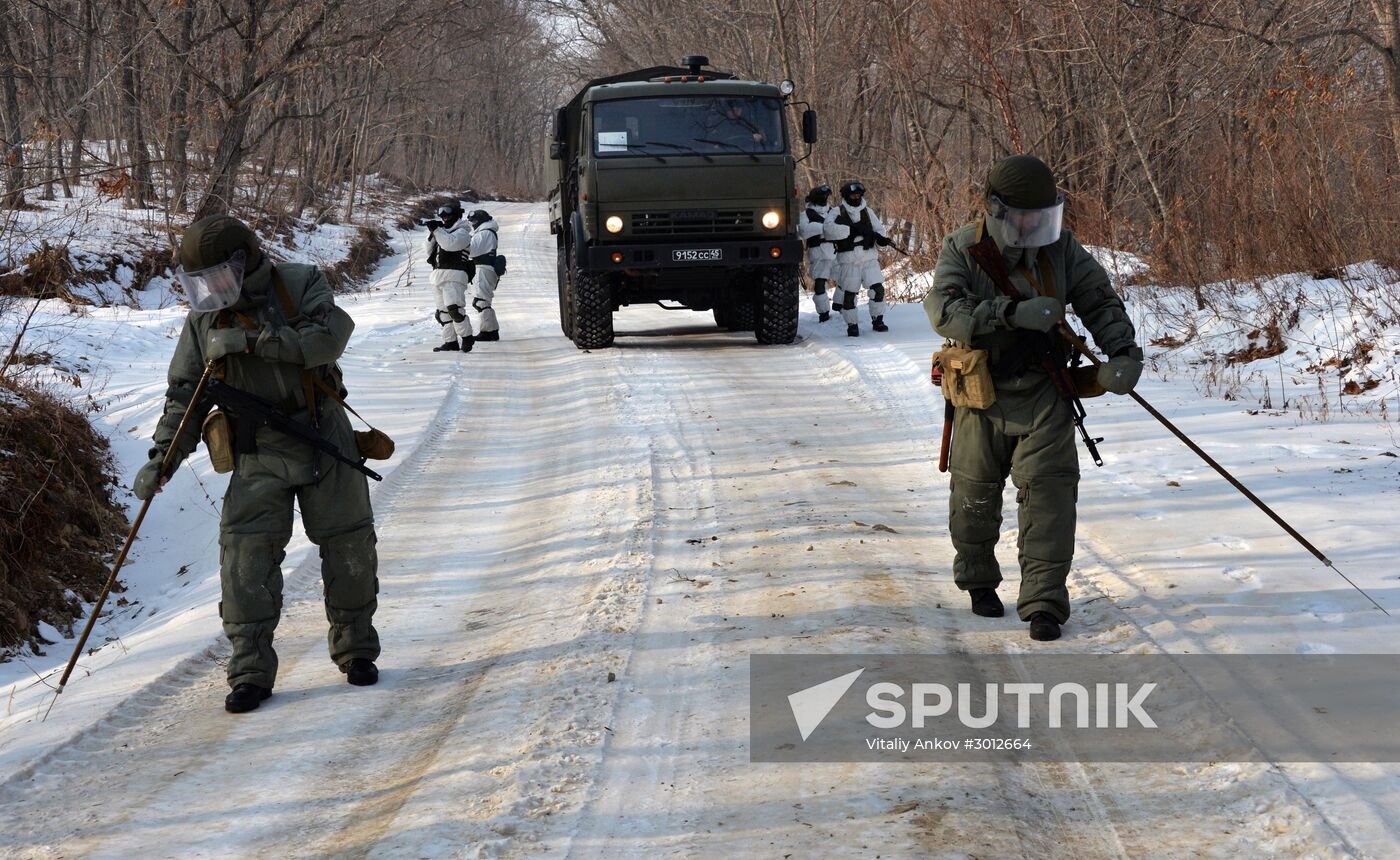 Pacific Fleet's detached combat engineers battalion exercises