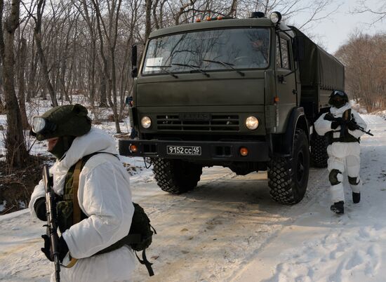 Pacific Fleet's detached combat engineers battalion exercises