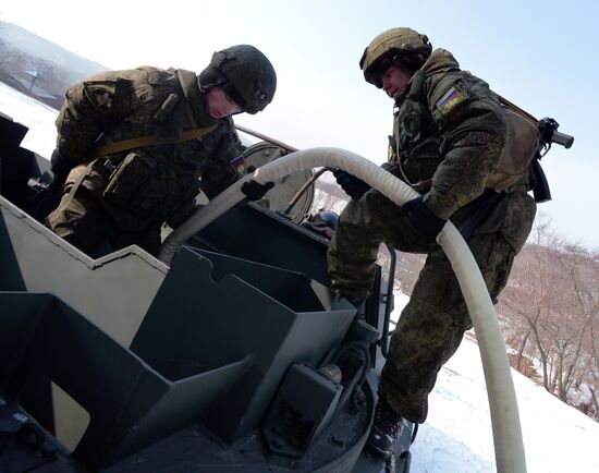 Pacific Fleet's detached combat engineers battalion exercises