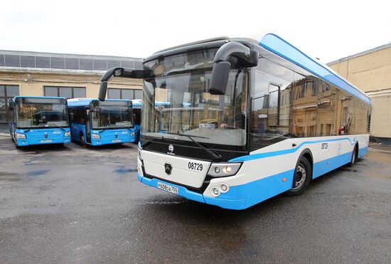 Russian-made electric bus LiAZ-6274 being tested