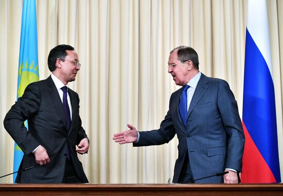 Meeting of foreign ministers of Russia and Kazakhstan, Sergei Lavrov and Kairat Abdrakhmanov