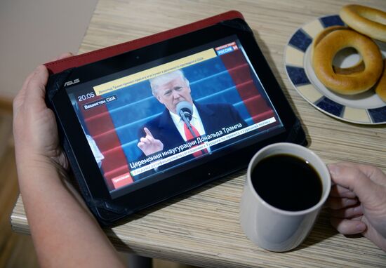US President-elect Donald Trump's Inauguration broadcast in Russia