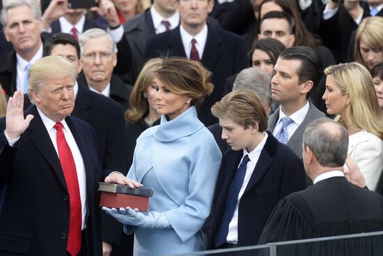 45th US President Donald Trump's Inauguration Day