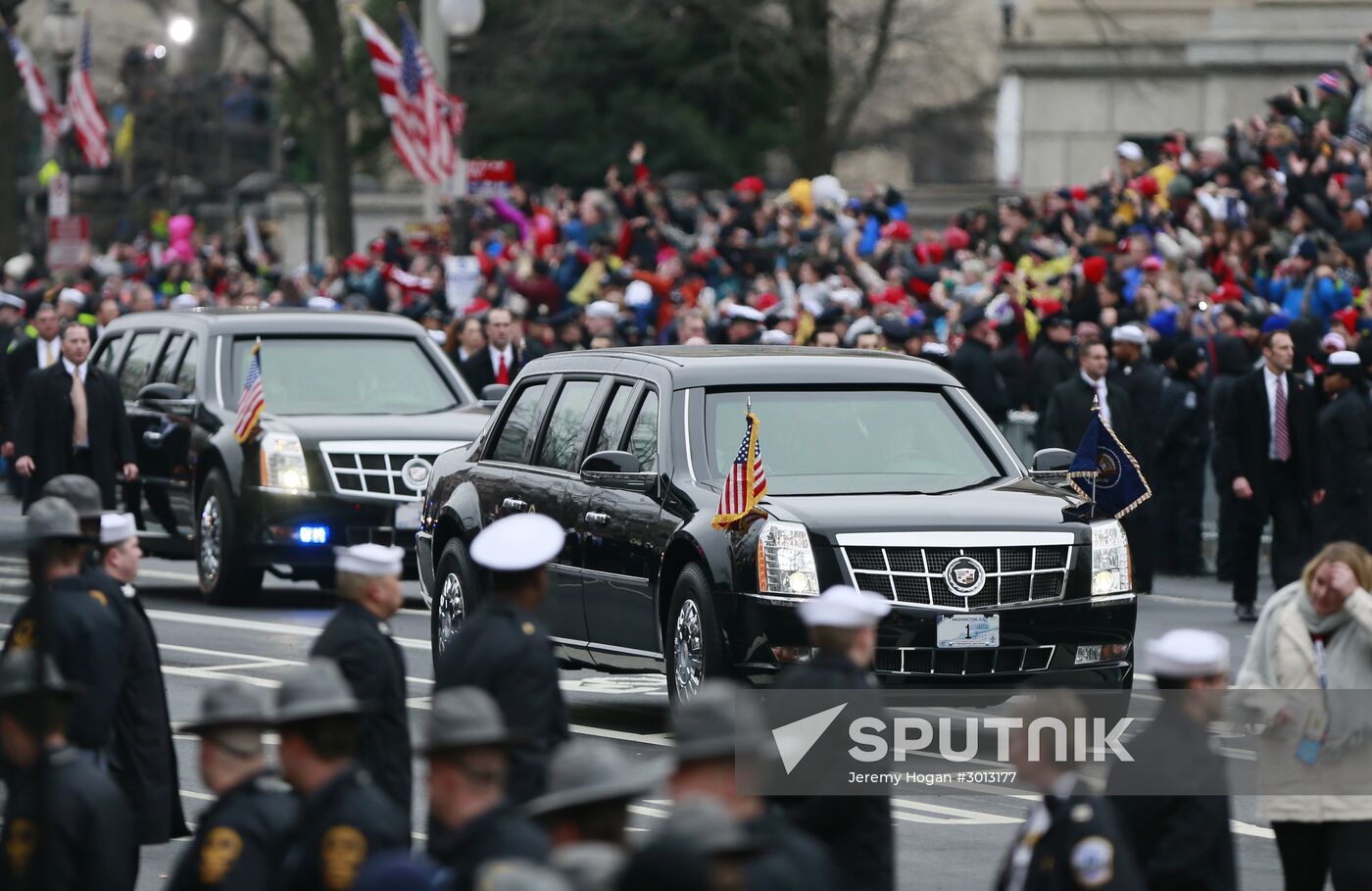 Inaugural parade in Washington D.C. on Donald Trump's Inauguration Day