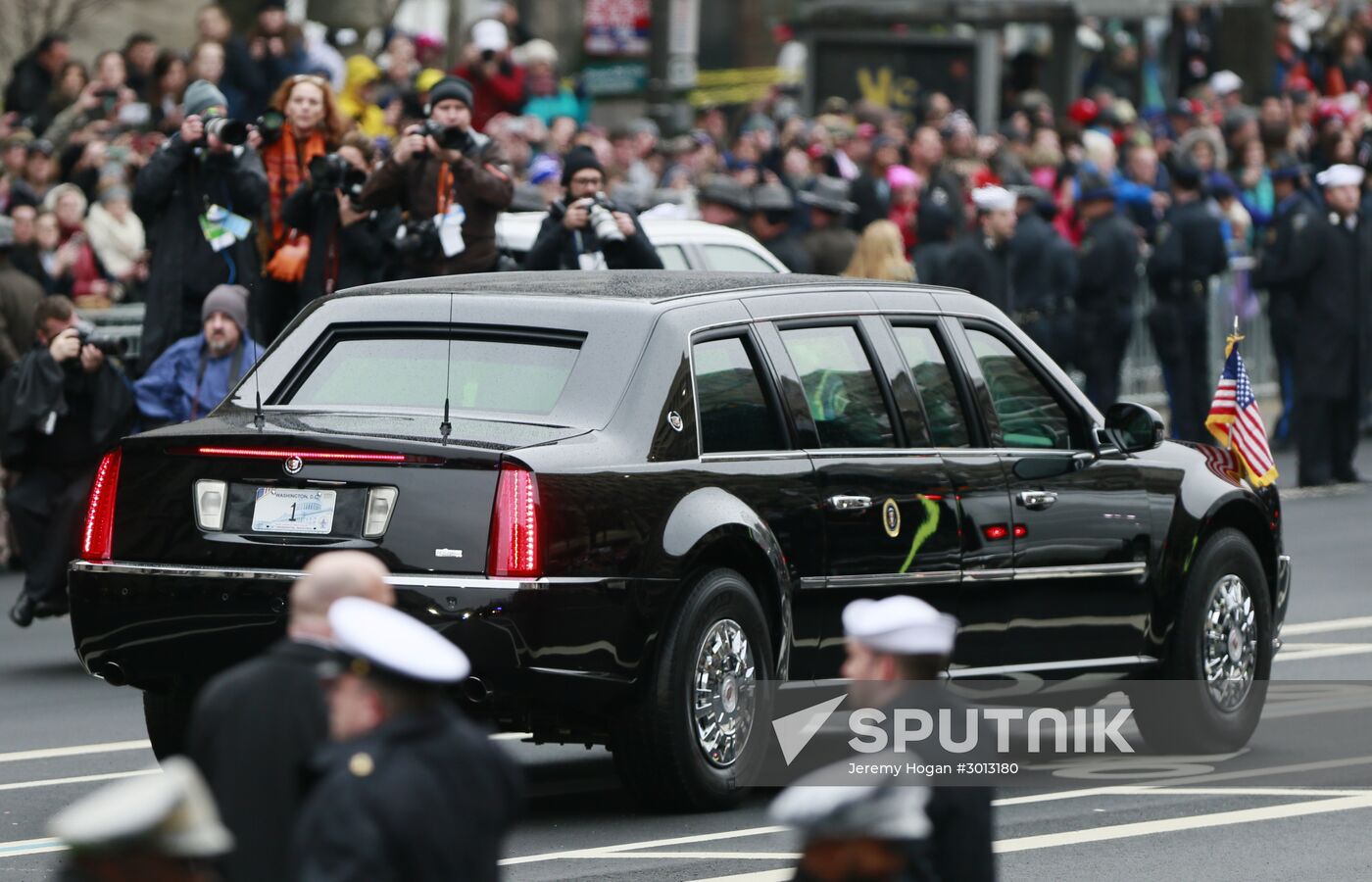 Inaugural parade in Washington D.C. on Donald Trump's Inauguration Day