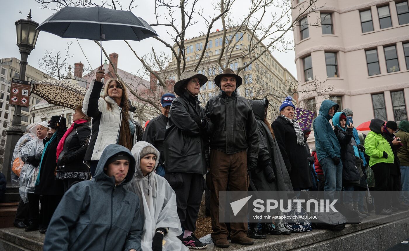 Inaugural parade in Washington D.C. on Donald Trump's Inauguration Day
