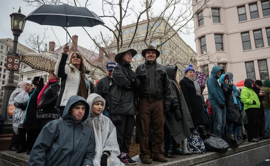 Inaugural parade in Washington D.C. on Donald Trump's Inauguration Day