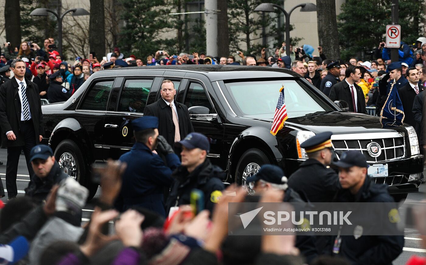 Inaugural parade in Washington D.C. on Donald Trump's Inauguration Day