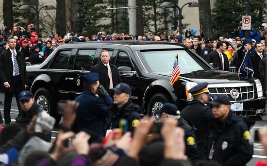 Inaugural parade in Washington D.C. on Donald Trump's Inauguration Day