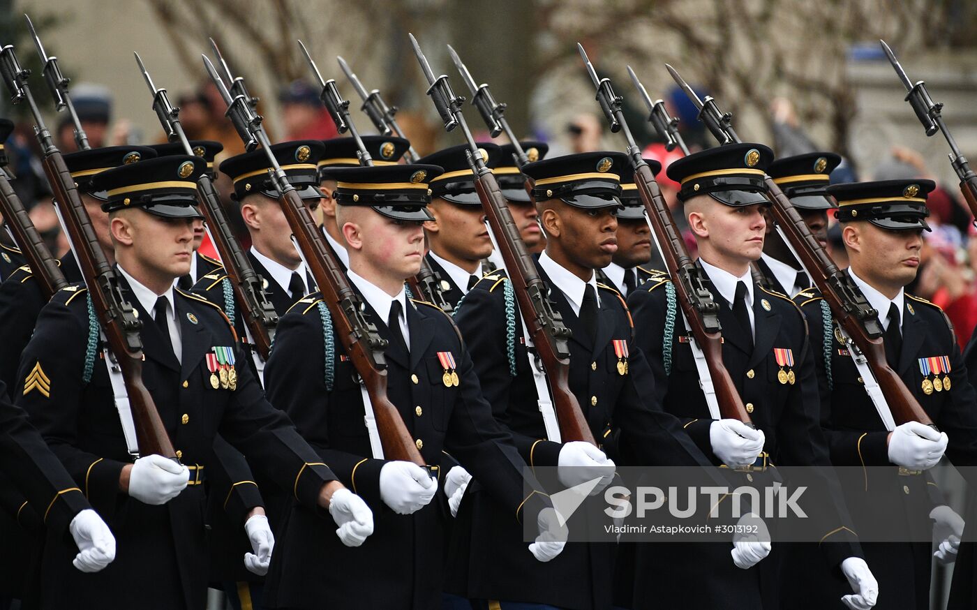 Inaugural parade in Washington D.C. on Donald Trump's Inauguration Day