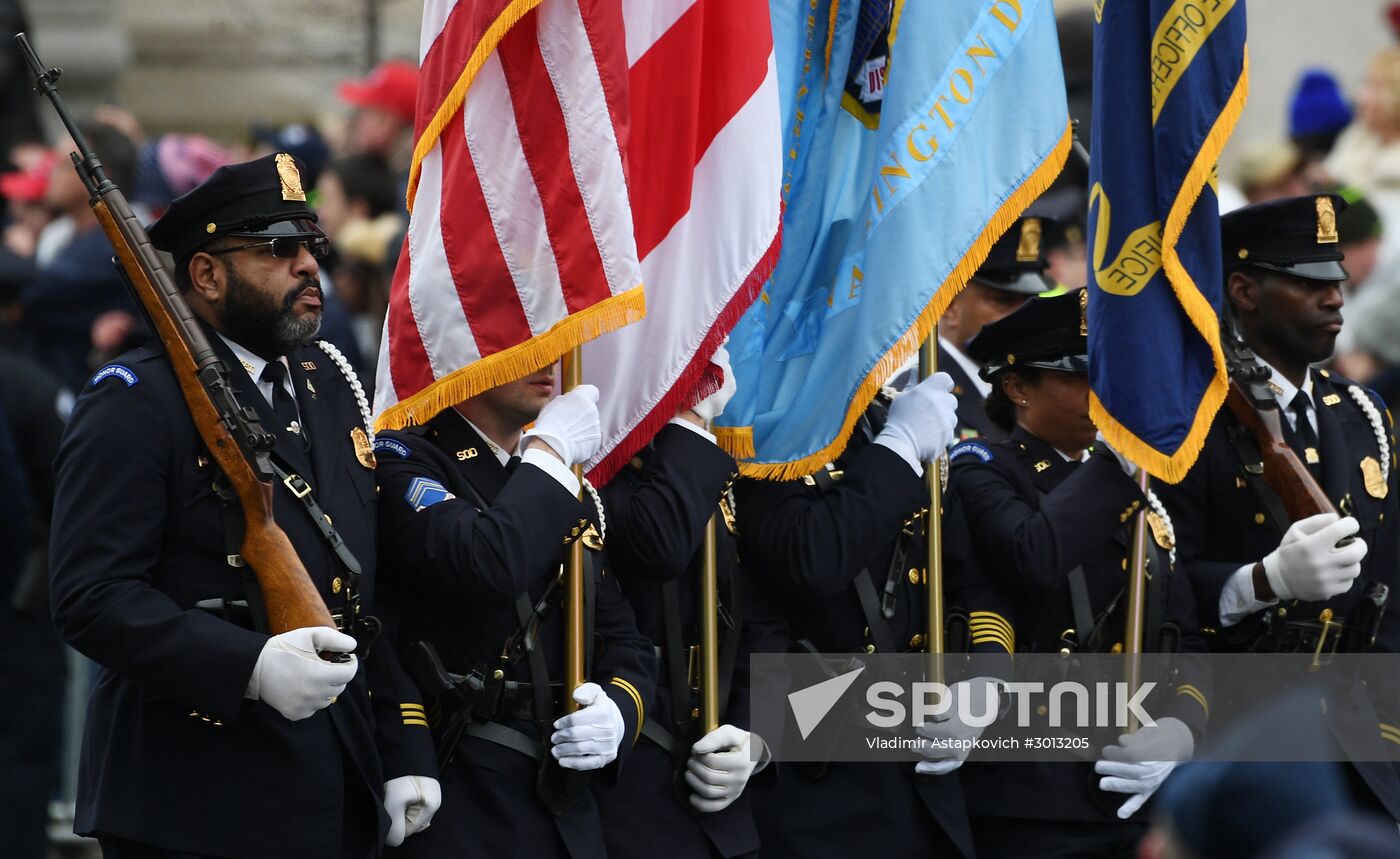 Inaugural parade in Washington D.C. on Donald Trump's Inauguration Day