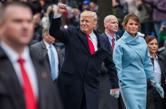 Inaugural parade in Washington D.C. on Donald Trump's Inauguration Day