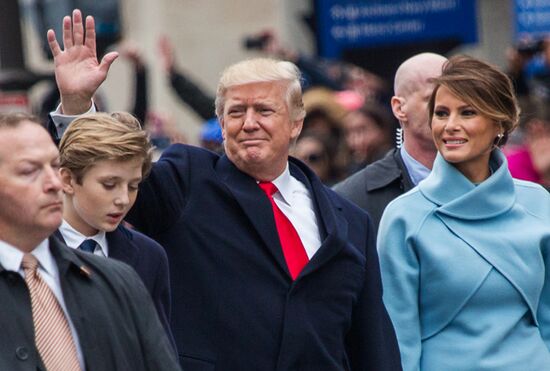 Inaugural parade in Washington D.C. on Donald Trump's Inauguration Day