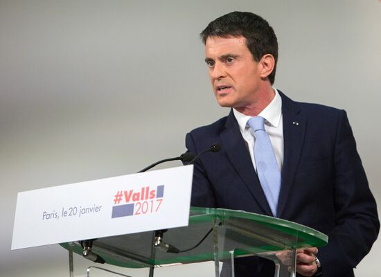Manuel Valls' election address in Paris
