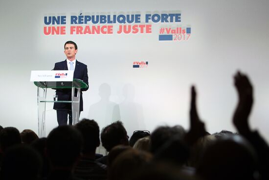 Manuel Valls' election address in Paris