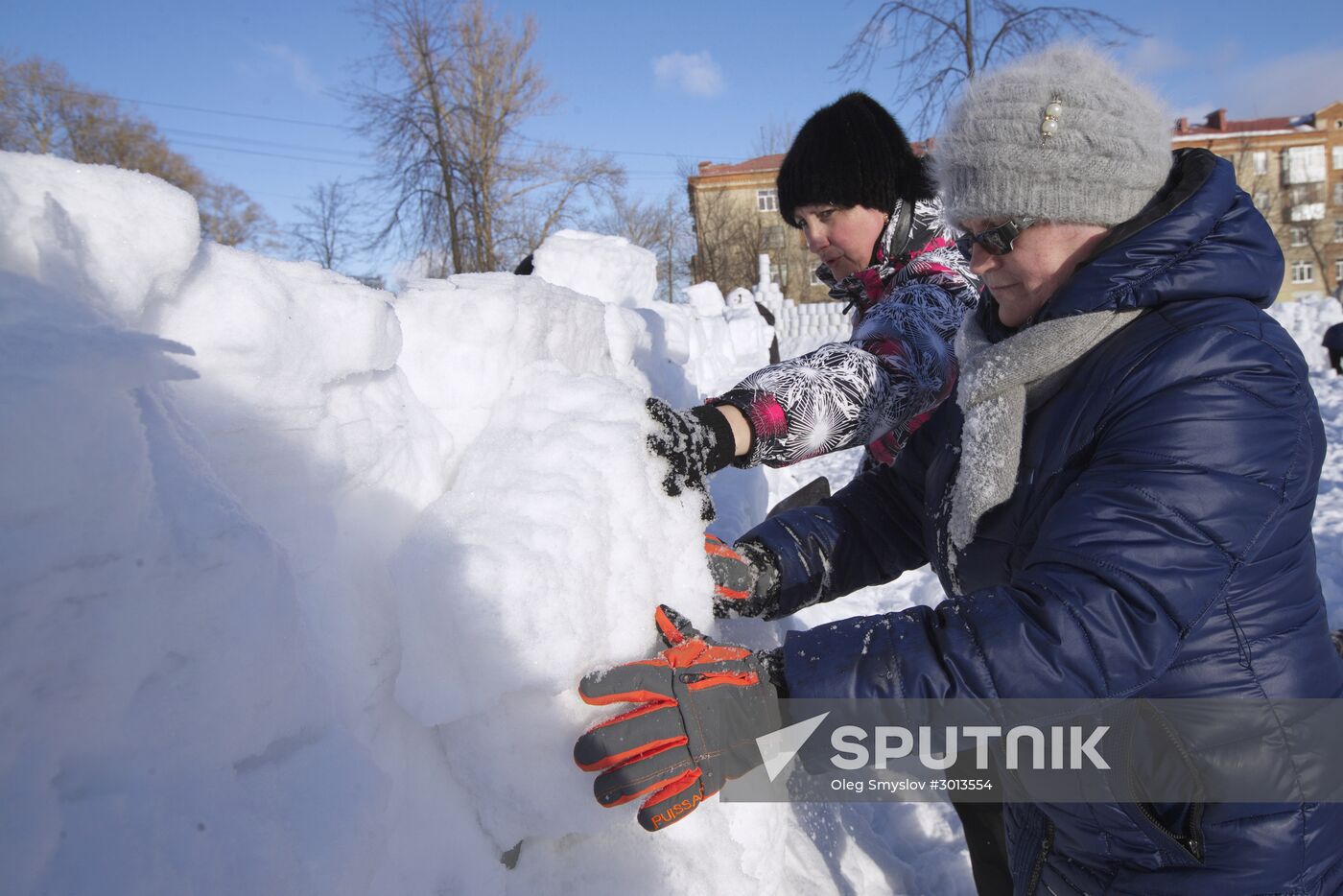 Snow fortress built in Yaroslavl Region