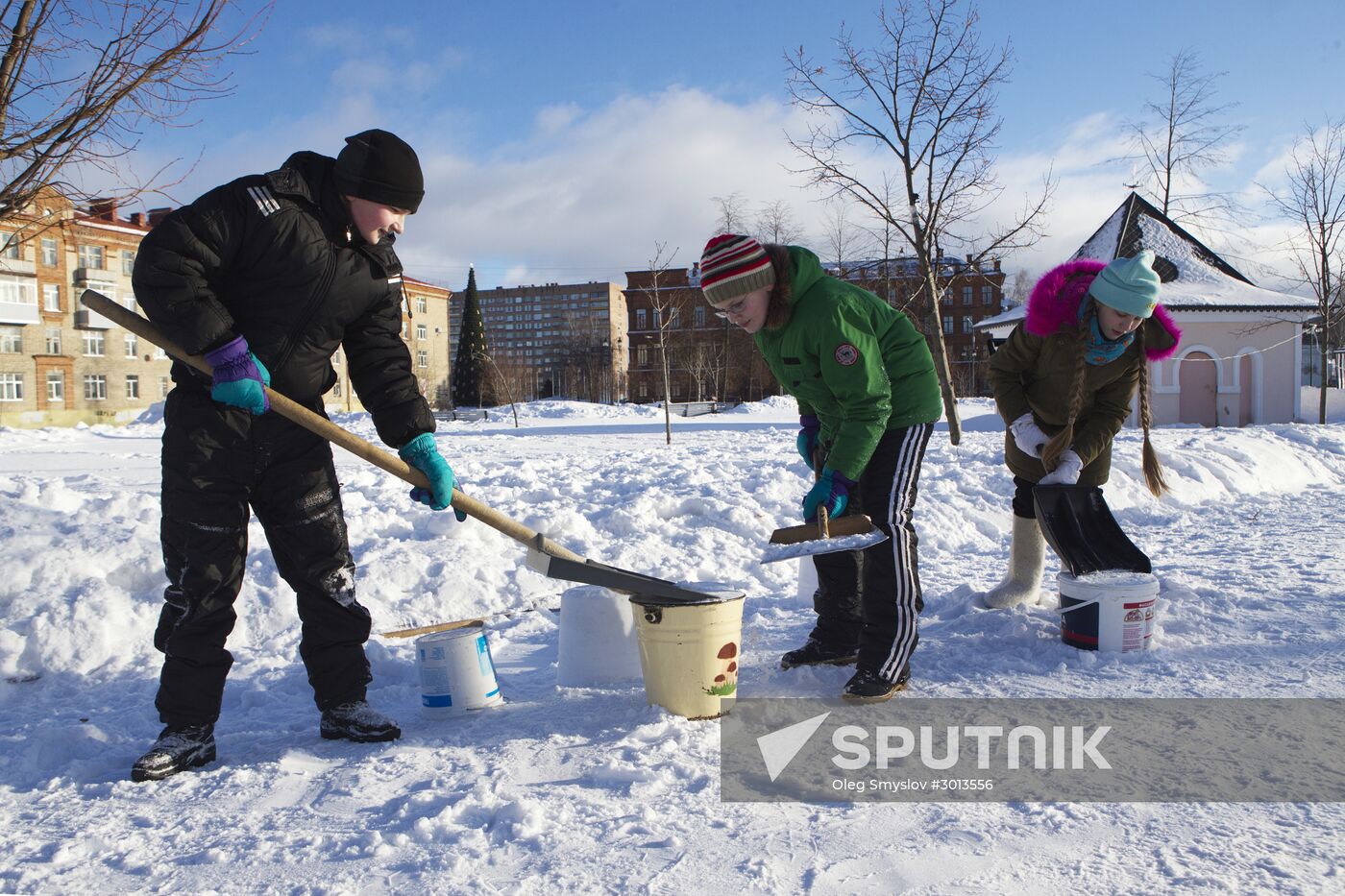 Snow fortress built in Yaroslavl Region