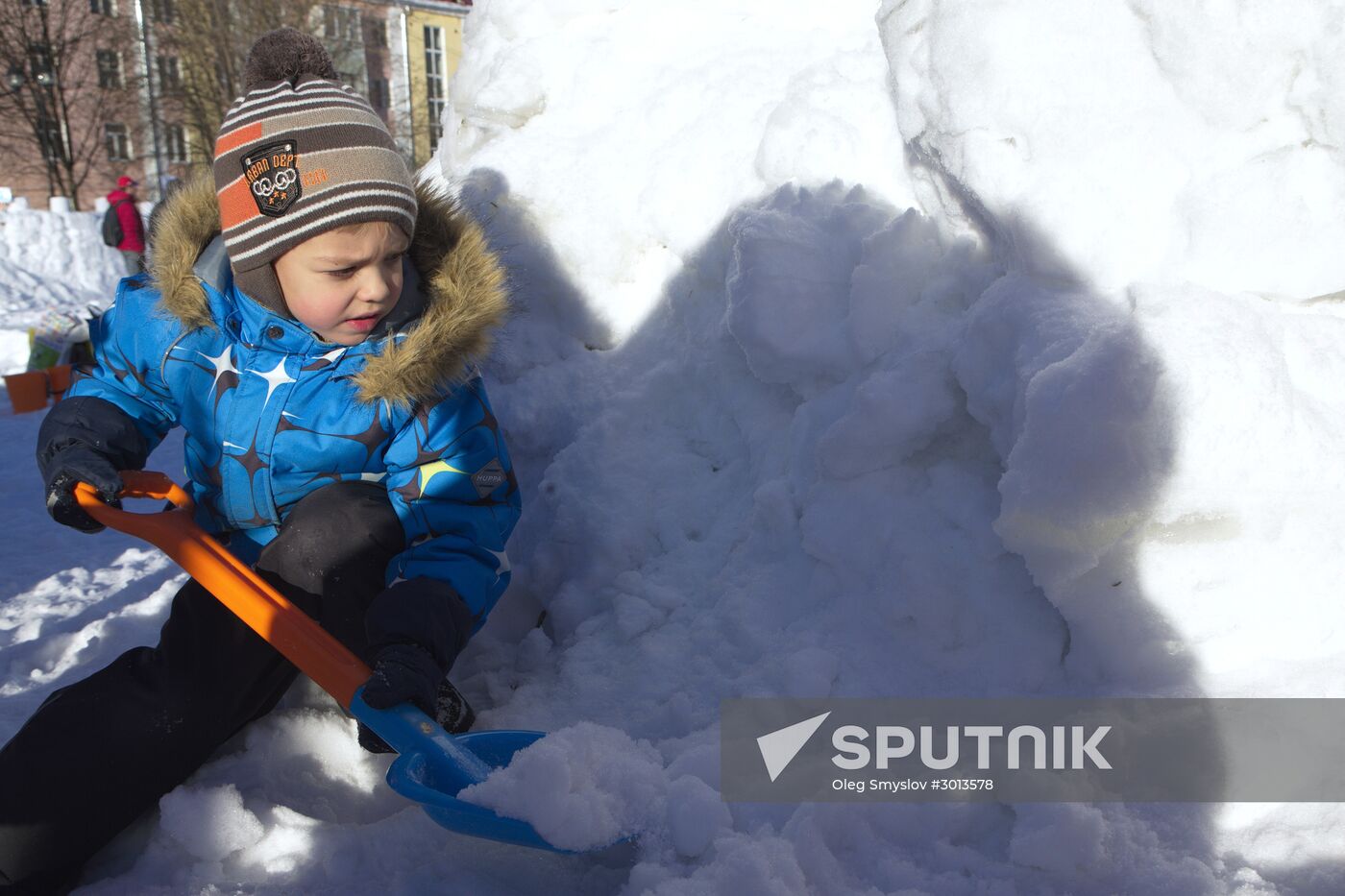 Snow fortress built in Yaroslavl Region