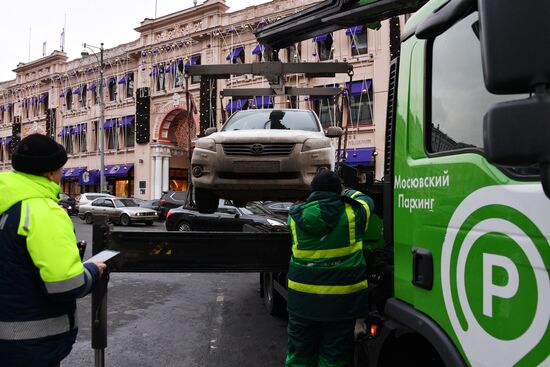 Towing a car