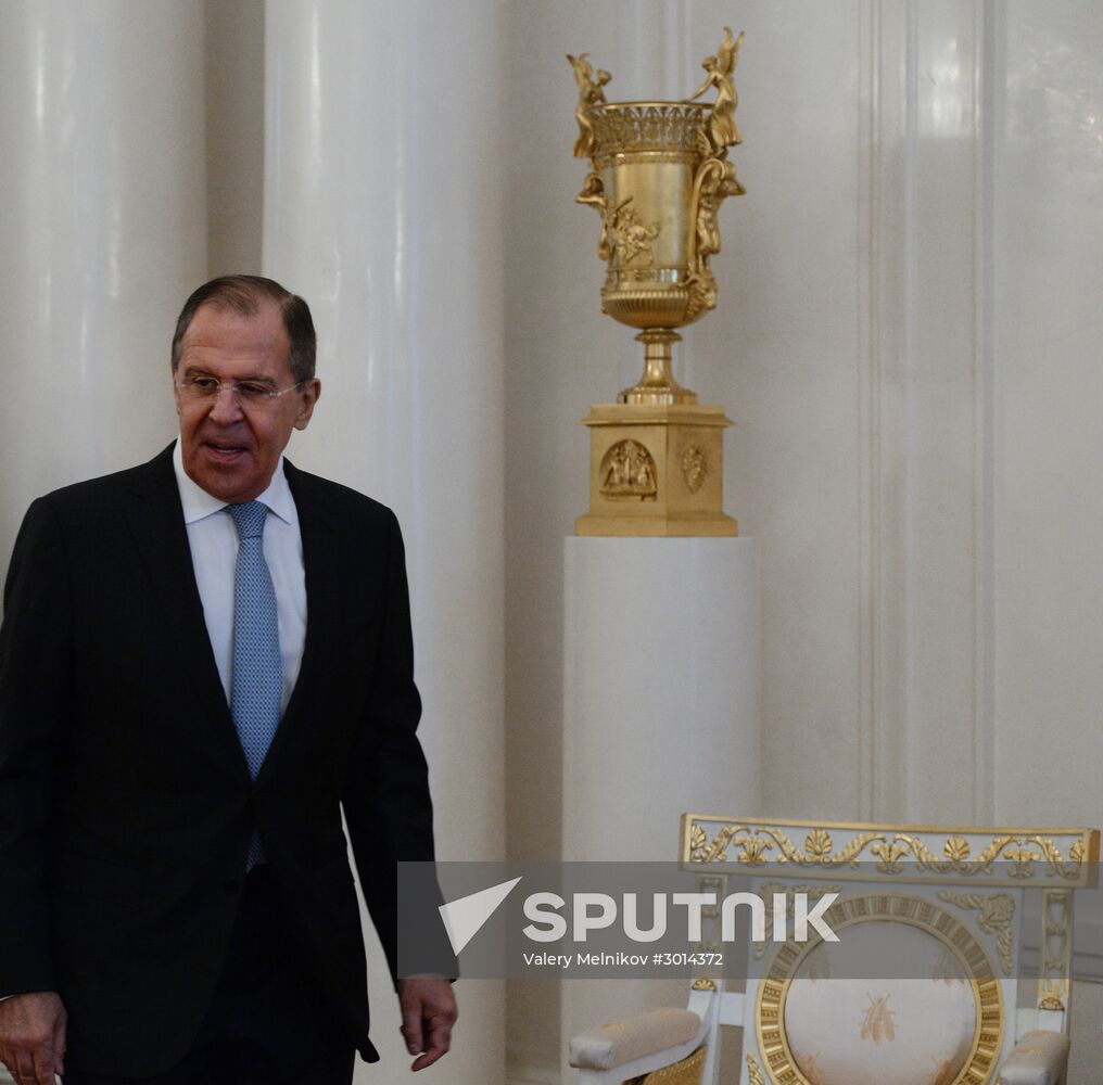 Russian Foreign Minister Sergei Lavrov meets with his Hungarian counterpart Péter Szijjártó in Moscow