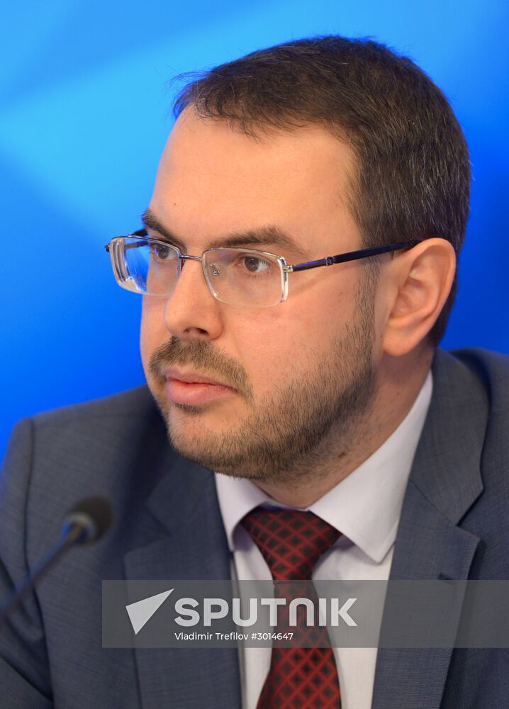 News conference on preparations to celebrate October 1917 Russian Revolution