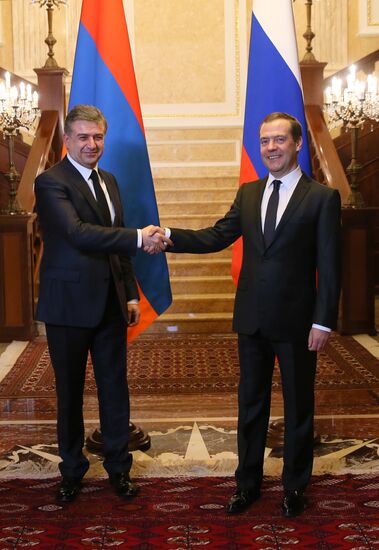 Dmitry Medvedev meets with Karen Karapetyan