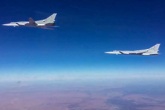 Russian Aerospace Forces' multiple air attack on terrorist facilities in Syria