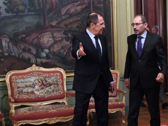 Meeting of Russian and Jordanian Foreign Ministers Sergey Lavrov and Ayman Safadi